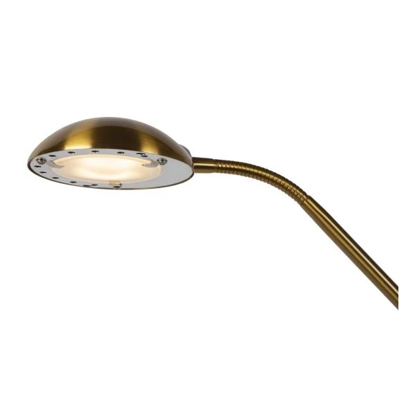 Lucide ZENITH - Floor reading lamp - LED Dim. - 3000K - Matt Gold / Brass - detail 4